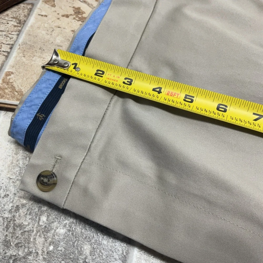 Brooks Brothers Advantage Chino Stretch Clark Fit Khaki Pants 38x30 Tan Mens